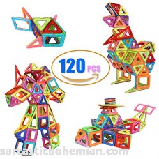 Grand Line 120 Pieces Magnetic Stacking Blocks Sets Educational Toys 3D Building Colorful Tiles with Storage Box 120 PCS B07KD3DZWR